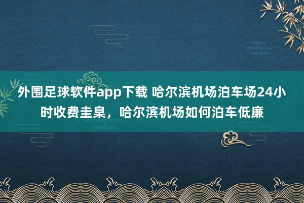 外围足球软件app下载 哈尔滨机场泊车场24小时收费圭臬，哈尔滨机场如何泊车低廉