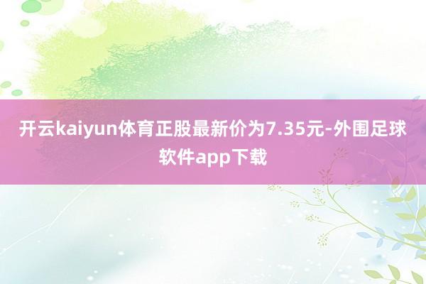 开云kaiyun体育正股最新价为7.35元-外围足球软件app下载