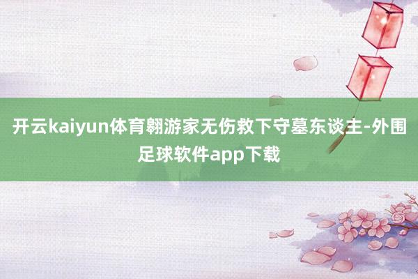 开云kaiyun体育翱游家无伤救下守墓东谈主-外围足球软件app下载