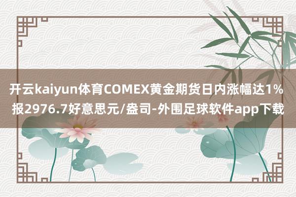 开云kaiyun体育COMEX黄金期货日内涨幅达1% 报2976.7好意思元/盎司-外围足球软件app下载
