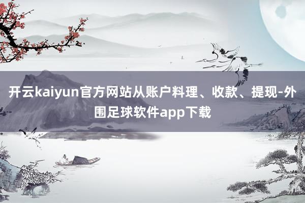 开云kaiyun官方网站从账户料理、收款、提现-外围足球软件app下载
