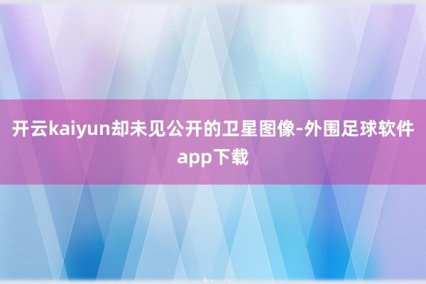 开云kaiyun却未见公开的卫星图像-外围足球软件app下载