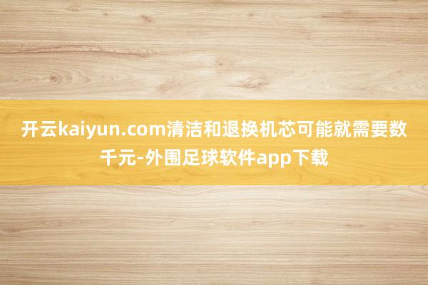 开云kaiyun.com清洁和退换机芯可能就需要数千元-外围足球软件app下载