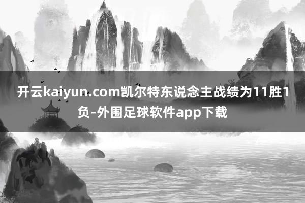开云kaiyun.com凯尔特东说念主战绩为11胜1负-外围足球软件app下载