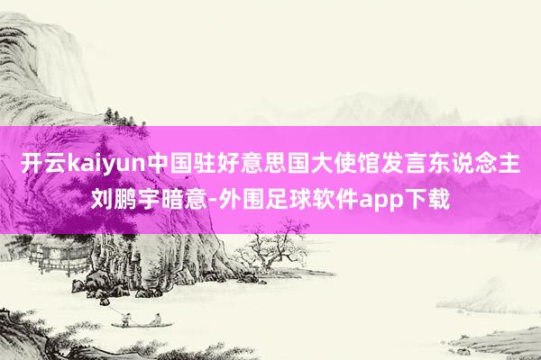 开云kaiyun中国驻好意思国大使馆发言东说念主刘鹏宇暗意-外围足球软件app下载