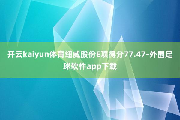 开云kaiyun体育纽威股份E项得分77.47-外围足球软件app下载