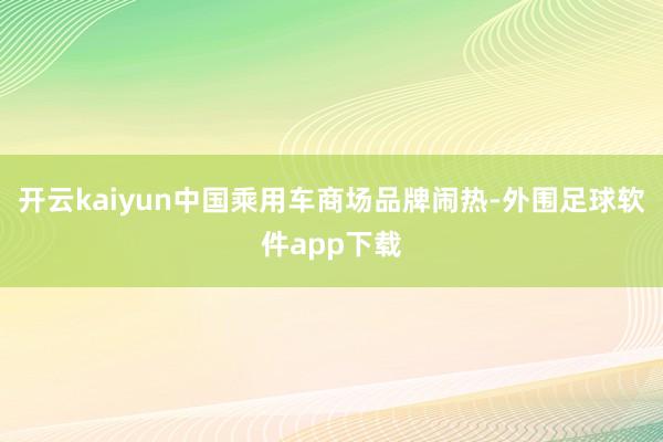 开云kaiyun中国乘用车商场品牌闹热-外围足球软件app下载
