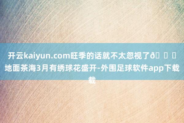 开云kaiyun.com旺季的话就不太忽视了💗地面茶海3月有绣球花盛开-外围足球软件app下载