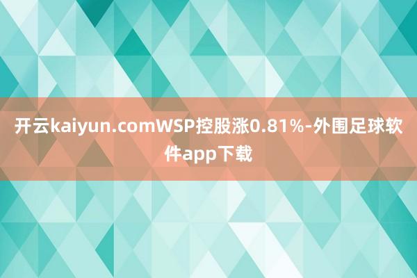 开云kaiyun.comWSP控股涨0.81%-外围足球软件app下载
