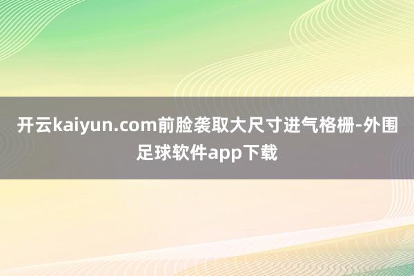 开云kaiyun.com前脸袭取大尺寸进气格栅-外围足球软件app下载