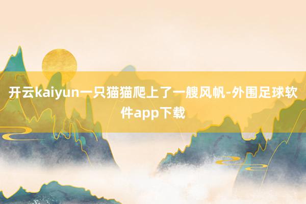 开云kaiyun一只猫猫爬上了一艘风帆-外围足球软件app下载