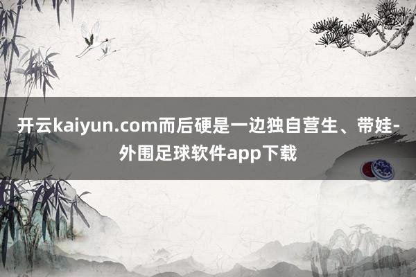 开云kaiyun.com而后硬是一边独自营生、带娃-外围足球软件app下载