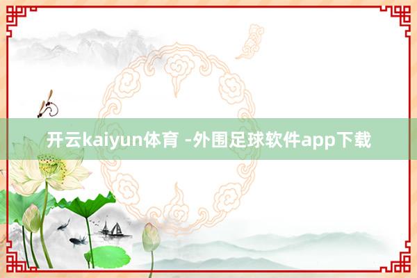 开云kaiyun体育 -外围足球软件app下载
