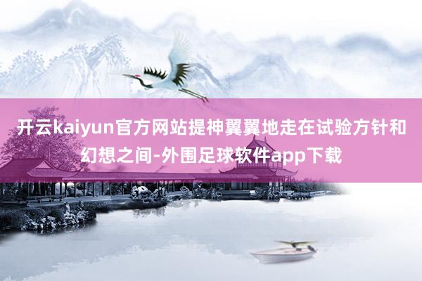 开云kaiyun官方网站提神翼翼地走在试验方针和幻想之间-外围足球软件app下载